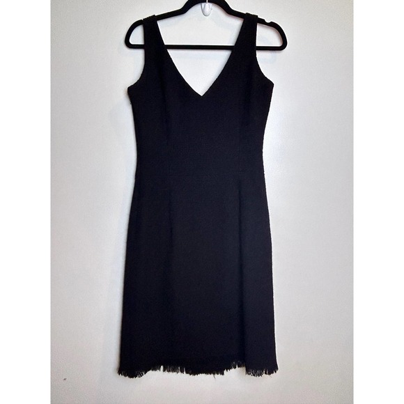 J. Crew Vintage Wool Business Career Black Dress Size 8 Classic Neutral Style - Picture 4 of 10